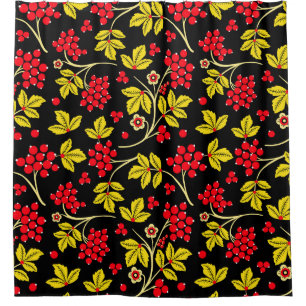 seamless pattern of flowers and berries. Russian
