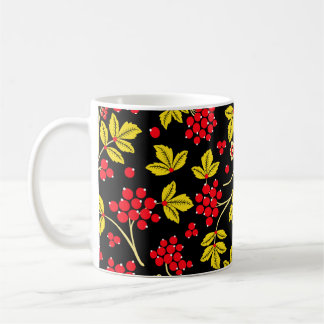  seamless pattern of flowers and berries. Russian  Coffee Mug