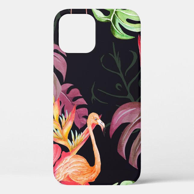 Seamless pattern of hibiscus flower,  flamingos an Case-Mate iPhone case (Back)