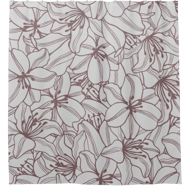 Seamless pattern of lilies flowers vintage. Hand d (Front)