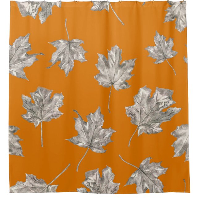 Seamless pattern of maples on the ginger backround (Front)