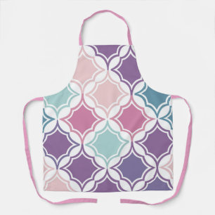 Seamless pattern of pastel colored geometric shape apron