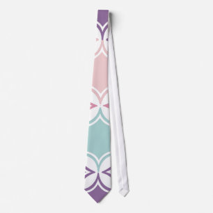 Seamless pattern of pastel coloured geometric shap tie