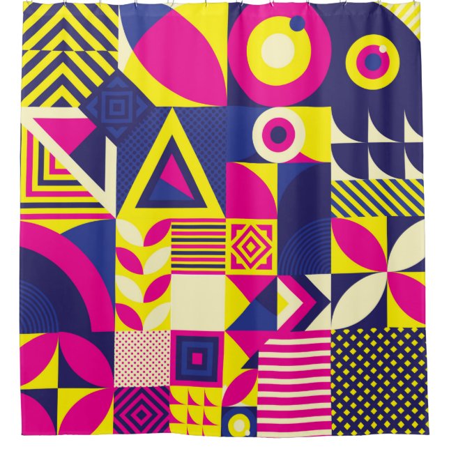 Seamless Pattern of Pop and Colourful Abstract Geo (Front)