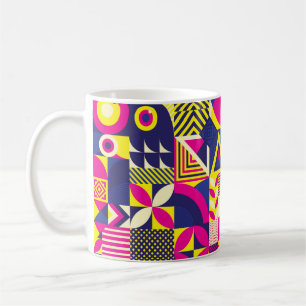 Seamless Pattern of Pop and Colourful Abstract Geo Coffee Mug