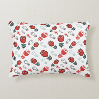 Seamless pattern of rose flowers accent pillow