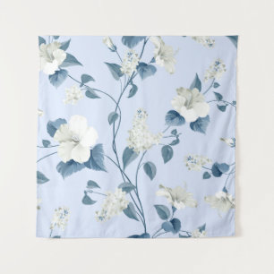Seamless pattern of siringa and hibiscus flowers p tapestry