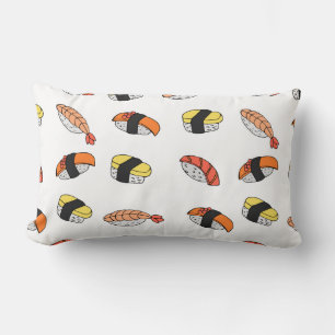 seamless pattern of Sushi Lumbar Pillow