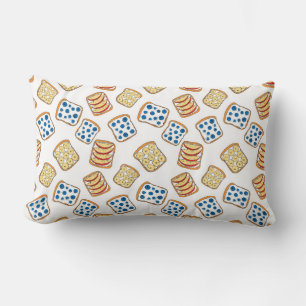 Seamless pattern of toast lumbar pillow