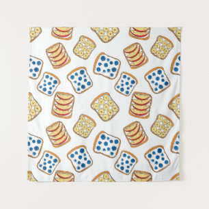 Seamless pattern of toast tapestry
