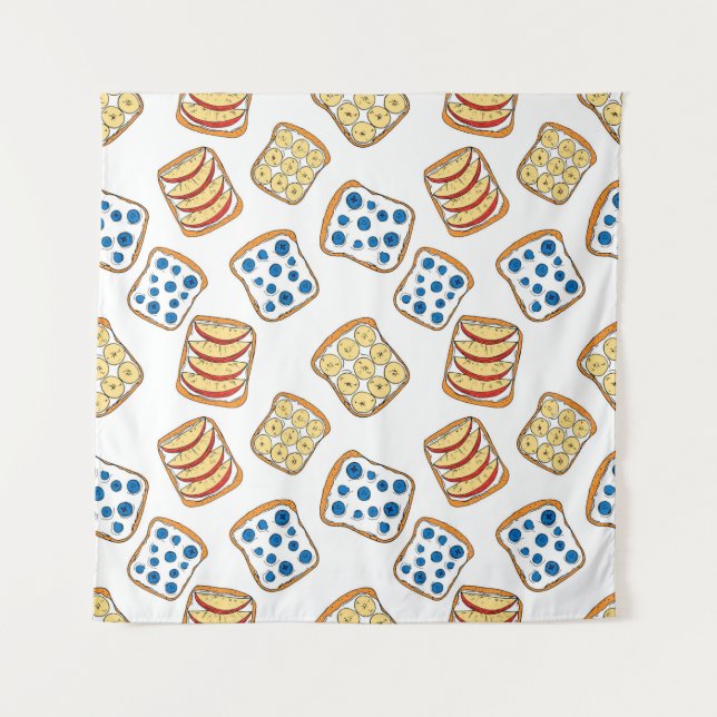 Seamless pattern of toast tapestry (Front)