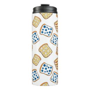 Seamless pattern of toast thermal tumbler