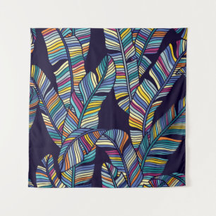 Seamless pattern of Tropical palms leaves Tapestry