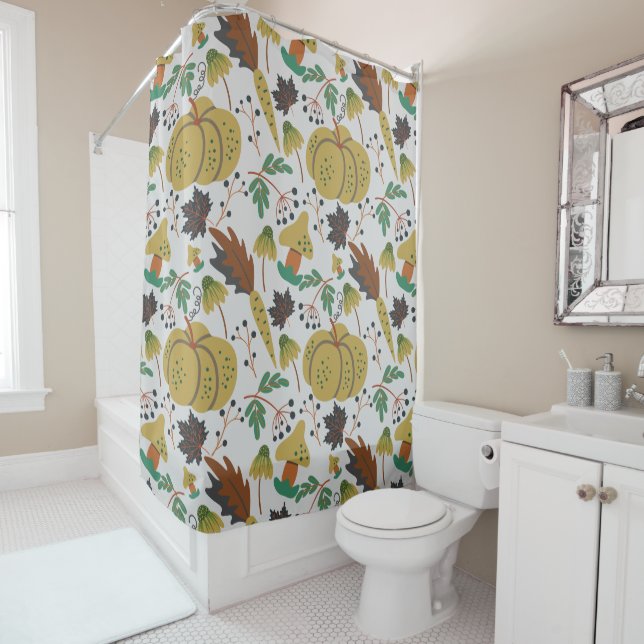 Seamless pattern of tropical pumpkins and carrots (In Situ)