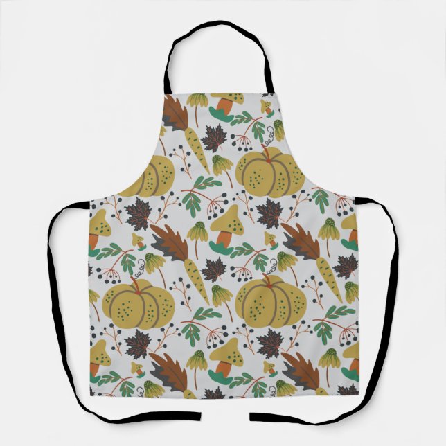 Seamless pattern of tropical pumpkins and carrots apron (Front)