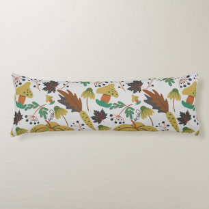 Seamless pattern of tropical pumpkins and carrots body pillow