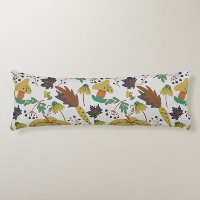 Seamless pattern of tropical pumpkins and carrots body pillow (Front)