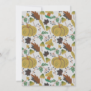 Seamless pattern of tropical pumpkins and carrots card