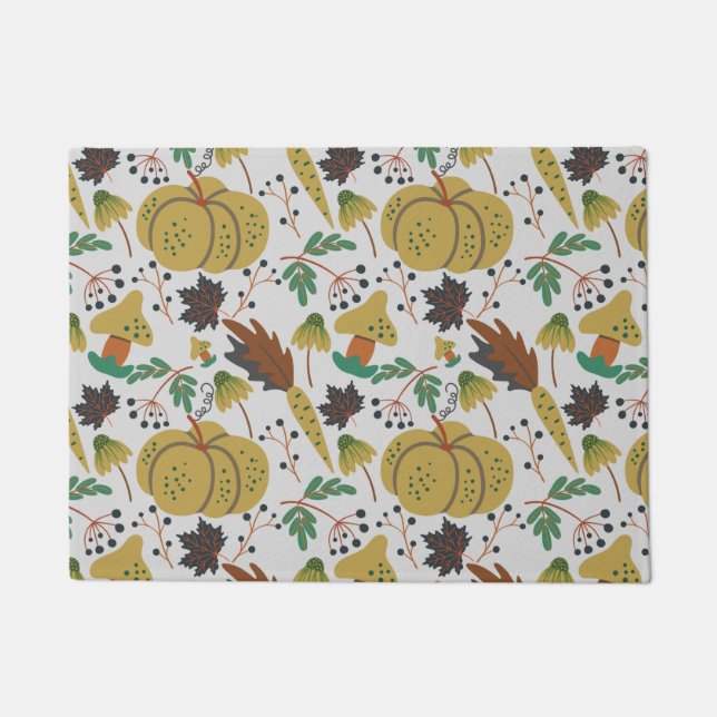 Seamless pattern of tropical pumpkins and carrots doormat (Front)