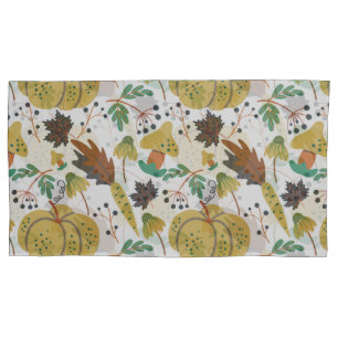Seamless pattern of tropical pumpkins and carrots pillowcase