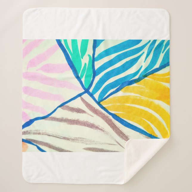 Seamless pattern of vintage luxury style sherpa blanket (Front)