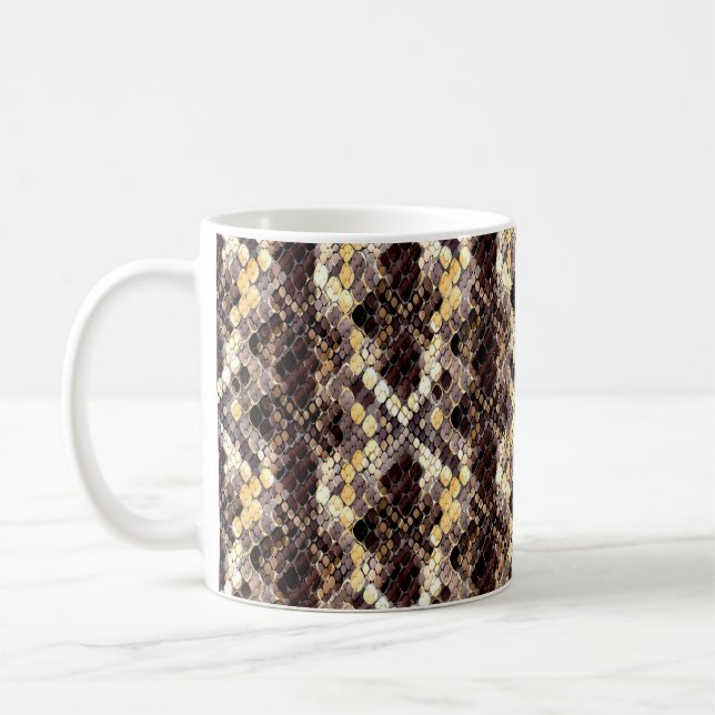 Seamless pattern of wild design. Skin background w Coffee Mug (Left)