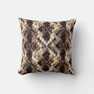 Seamless pattern of wild design. Skin background w Throw Pillow