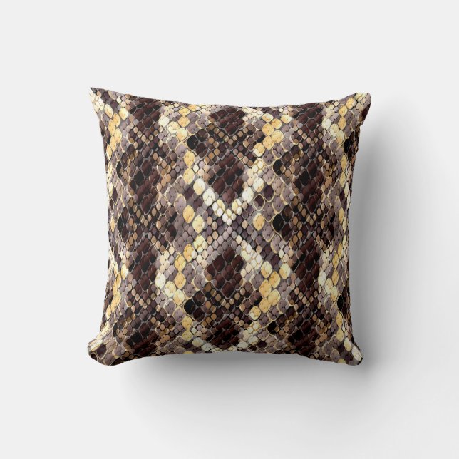 Seamless pattern of wild design. Skin background w Throw Pillow (Front)