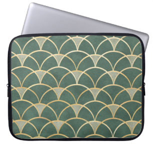 Seamless pattern oriental ornamental watercolor te laptop sleeve