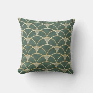 Seamless pattern oriental ornamental watercolor te throw pillow