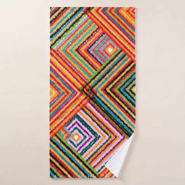 Seamless pattern patchwork design. Creative backgr Bath Towel (Bath Towel)