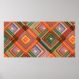 Seamless pattern patchwork design. Creative backgr Poster
