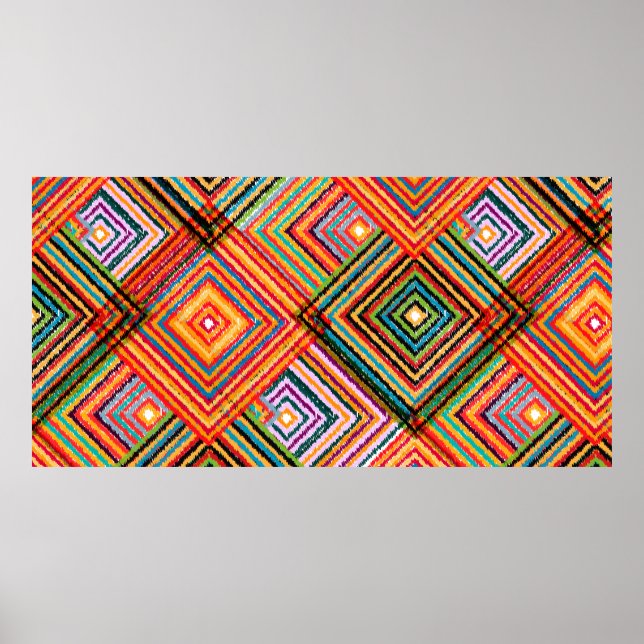 Seamless pattern patchwork design. Creative backgr Poster (Front)