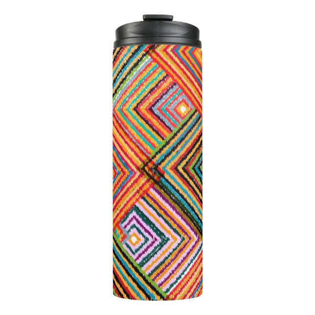 Seamless pattern patchwork design. Creative backgr Thermal Tumbler (Front)