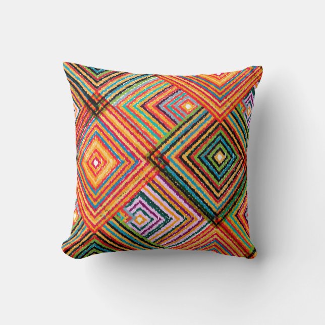 Seamless pattern patchwork design. Creative backgr Throw Pillow (Front)