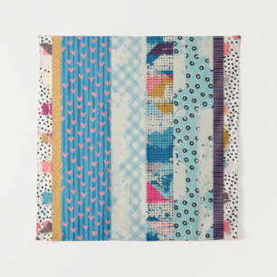 Seamless pattern, patchwork tiles. tapestry