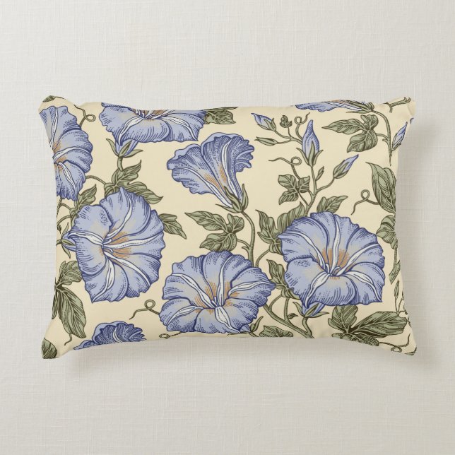 Seamless pattern. Petunia wildflowers set. Beautif Accent Pillow (Front)