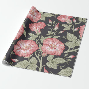 Seamless pattern. Petunia wildflowers set. Beautif Wrapping Paper