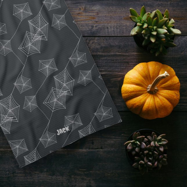 Seamless pattern print with spider webs, custom kitchen towel (Seamless pattern print with spider webs, custom kitchen towel)