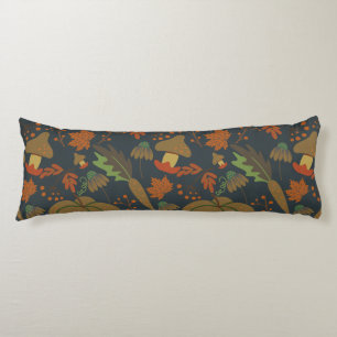 Seamless pattern Pumpkin & carrot dark background Body Pillow