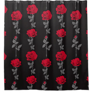 Seamless pattern red rose flowers vintage abstract