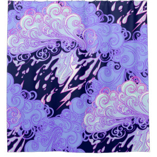Seamless pattern. Retro style curly decorative clo