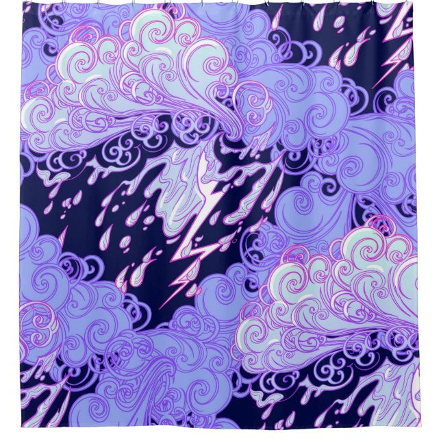 Seamless pattern. Retro style curly decorative clo (Front)