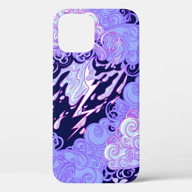 Seamless pattern. Retro style curly decorative clo Case-Mate iPhone Case (Back)