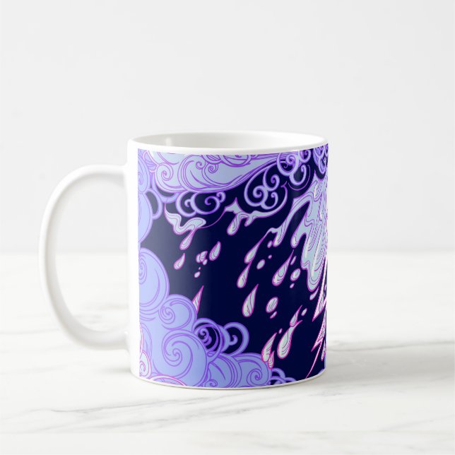 Seamless pattern. Retro style curly decorative clo Coffee Mug (Left)