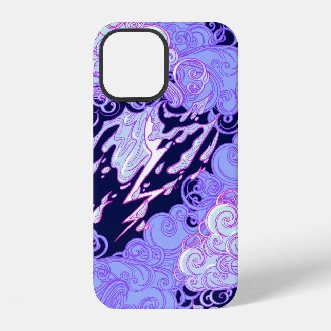 Seamless pattern. Retro style curly decorative clo iPhone Case (Back)