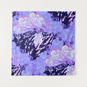 Seamless pattern. Retro style curly decorative clo Tapestry