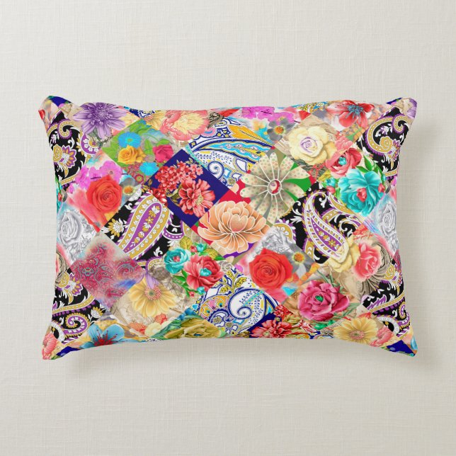 Seamless pattern. Skeleton of a pegasus with horn  Accent Pillow (Front)