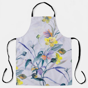 Seamless Pattern Spring Wildflowers. Apron