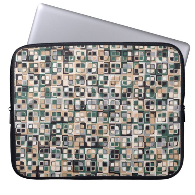 Seamless pattern. Squares forming a colourful pict Laptop Sleeve (Front)